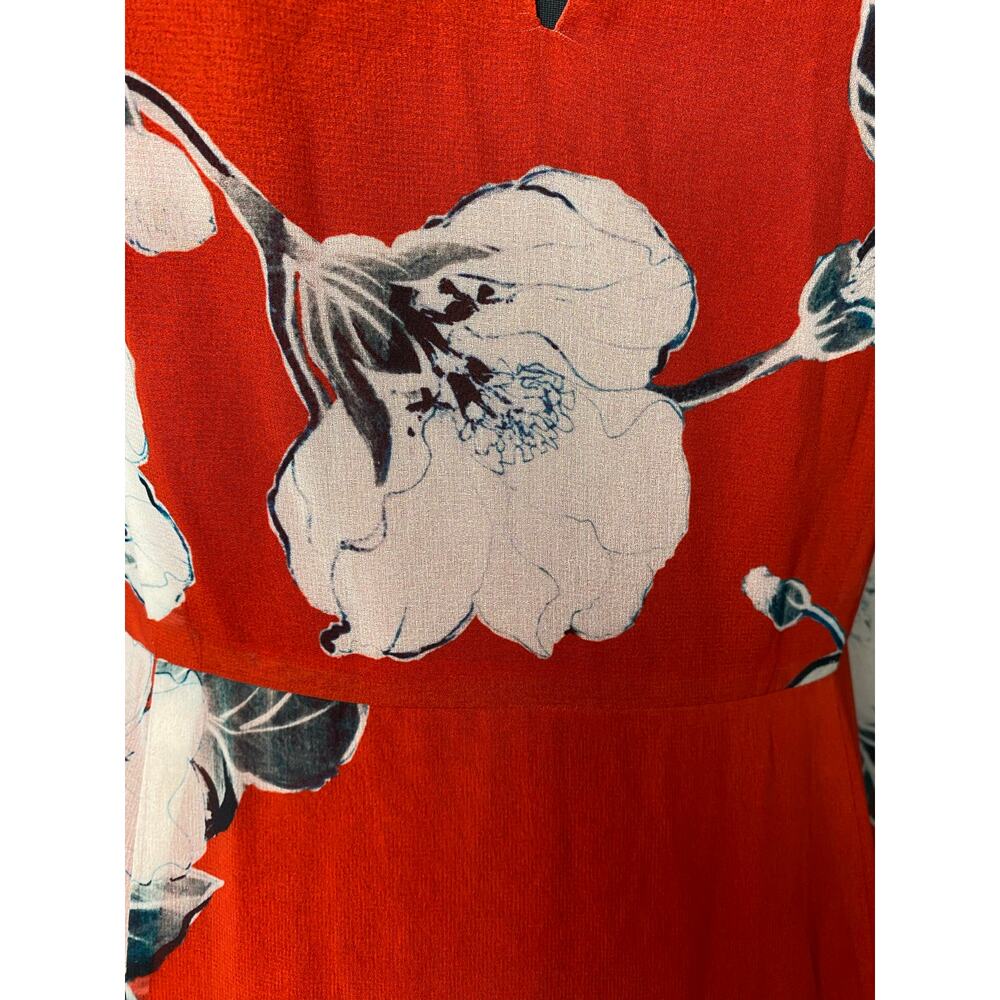 ANTHROPOLOGIE MAXI NWT Exquise Floral Tiered Mock Neck Dress Medium - Picture 5 of 14